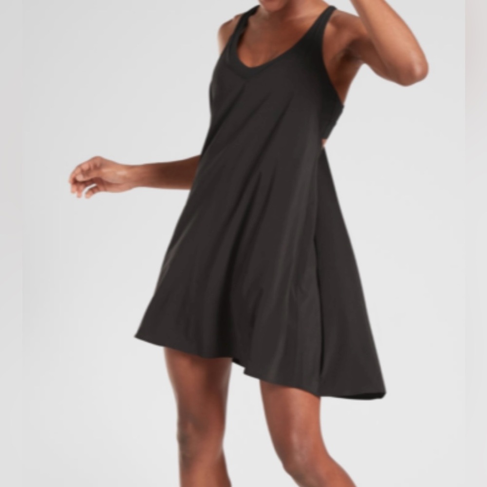 ATHLETA Solace Support Dress, Black NWT X-SM